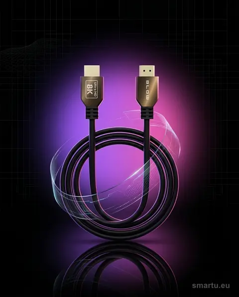 Przyłącze HDMI 2.1 8K 3m pozłacane wysokiej jakości Przyłącze HDMI 2.1 8K 3m pozłacane wysokiej jakości
