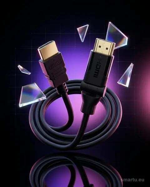 Przyłącze HDMI-HDMI kątowe 3m skręcane wersja 2.0 4K do 18Gbps Przyłącze HDMI-HDMI kątowe 3m skręcane wersja 2.0 4K do 18Gbps