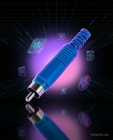 Wtyk RCA cinch niebieski HQ, złącze audio-video, opakowanie 20 sztuk Wtyk RCA cinch niebieski HQ, złącze audio-video, opakowanie 20 sztuk