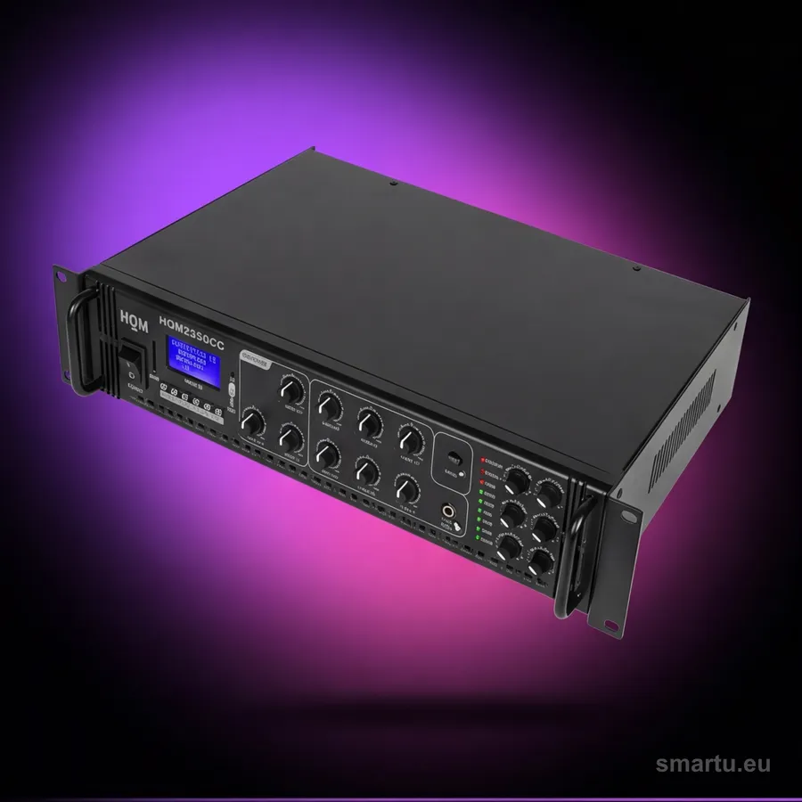 HQM2250BC wzmacniacz PA 250W Bluetooth FM MP3 6 stref rack 19 cali nagłaśnianie HQM2250BC wzmacniacz PA 250W Bluetooth FM MP3 6 stref rack 19 cali nagłaśnianie