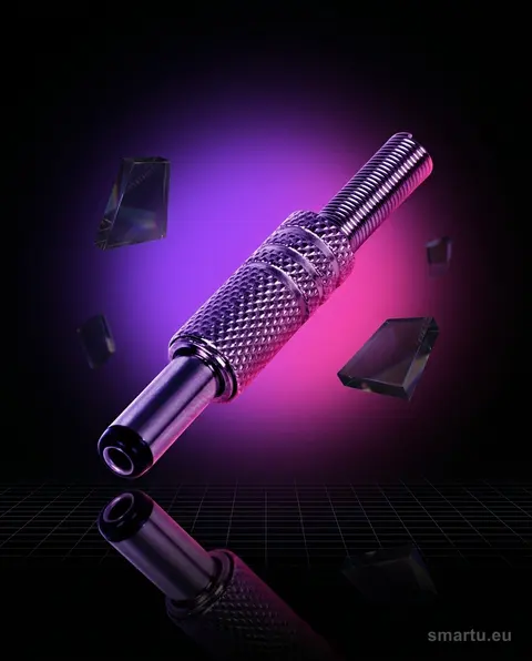 Wtyk DC 2,5/5,5 metalowy, złącze zasilające do samodzielnego montażu, 10 sztuk Wtyk DC 2,5/5,5 metalowy, złącze zasilające do samodzielnego montażu, 10 sztuk