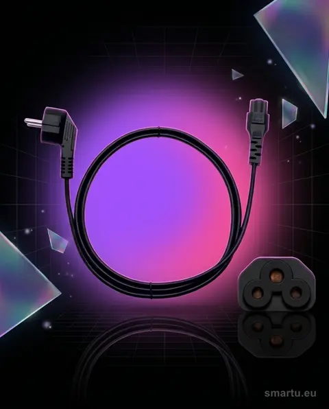 Kabel zasilający Blow koniczynka 1,5m HQ, kątowy wtyk sieciowy, do zasilaczy laptopowych Kabel zasilający Blow koniczynka 1,5m HQ, kątowy wtyk sieciowy, do zasilaczy laptopowych