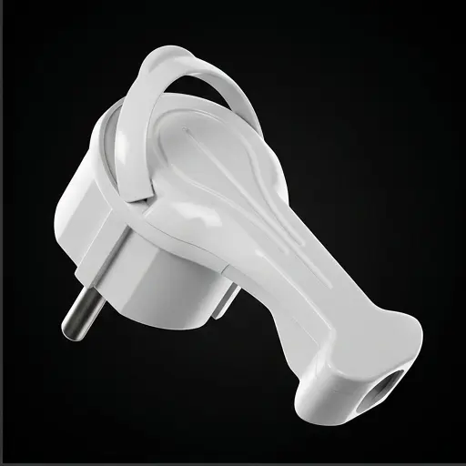 Wtyczka elektryczna WT-16Z PR kątowa biała z uchem, 16A 230V, do montażu na przewodzie - galeria 1 | smartu.eu Wtyczka elektryczna WT-16Z PR kątowa biała z uchem, 16A 230V, do montażu na przewodzie - galeria 1 | smartu.eu
