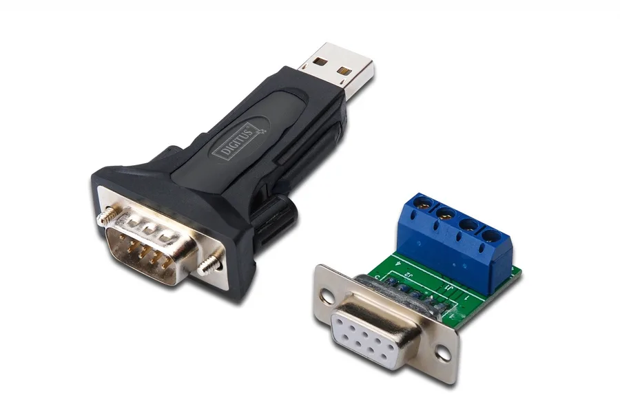 Digitus Konwerter / Adapter USB-A 2.0 męski do RS485 (DB9) męski + 3-pinowa listwa — zdjęcie producenta