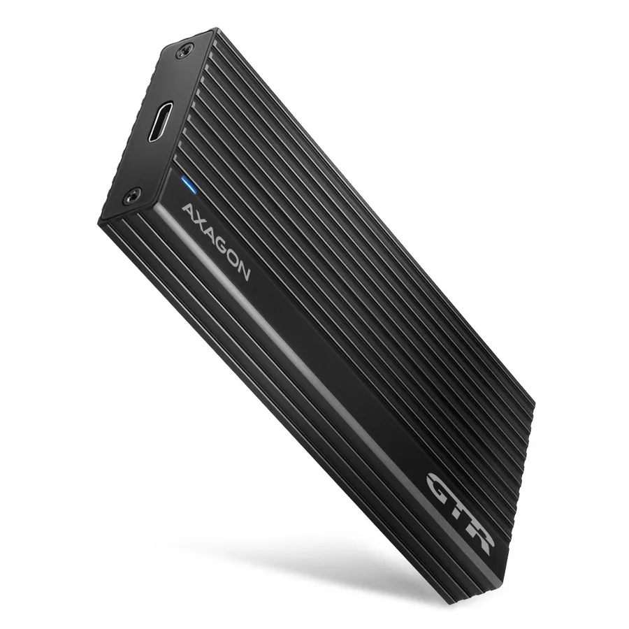 AXAGON EEM2-GTR Obudowa zewnętrzna aluminiowa, USB-C 3.2 GEN 2 M.2 NVMe SSD — zdjęcie producenta