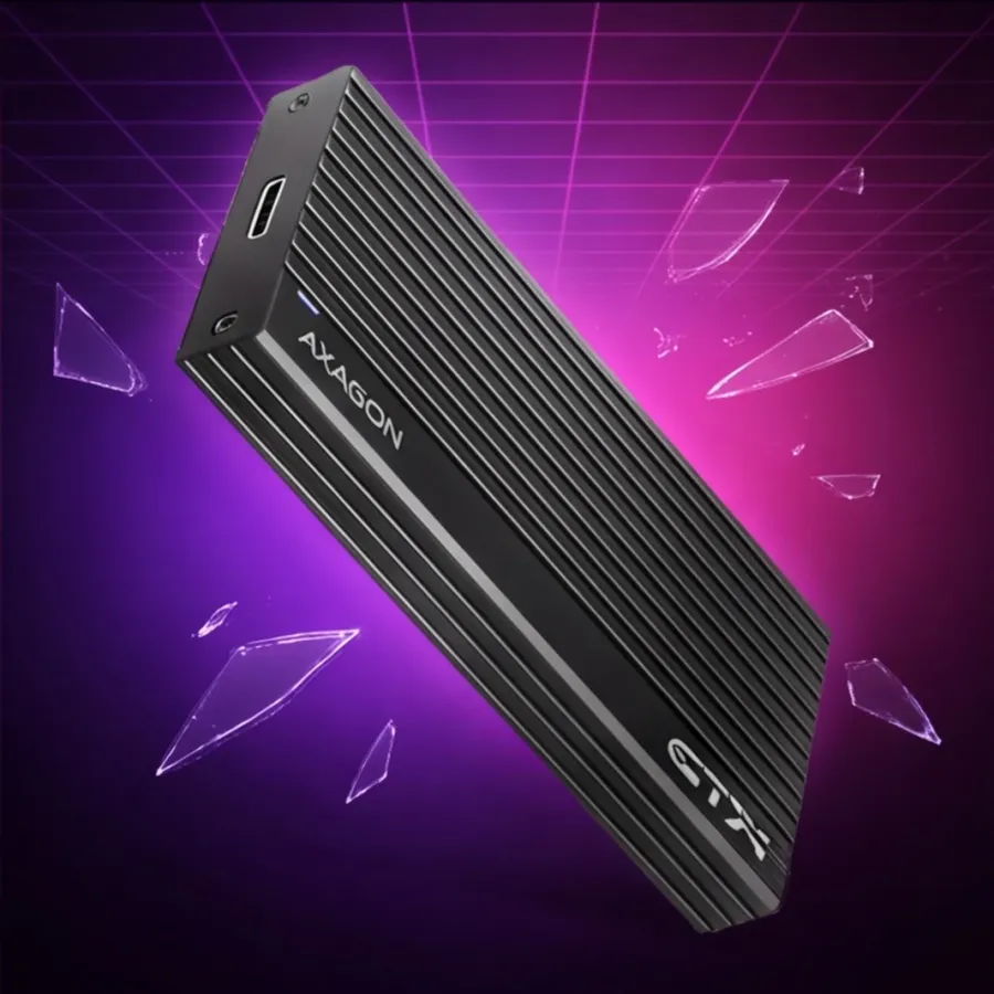 AXAGON EEM2-GTR Obudowa zewnętrzna aluminiowa, USB-C 3.2 GEN 2 M.2 NVMe SSD — zdjęcie główne, smartu.eu