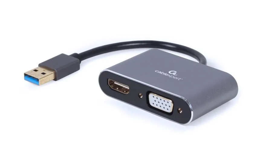Adapter Gembird USB 3.0 to HDMI VGA D-SUB — zdjęcie producenta