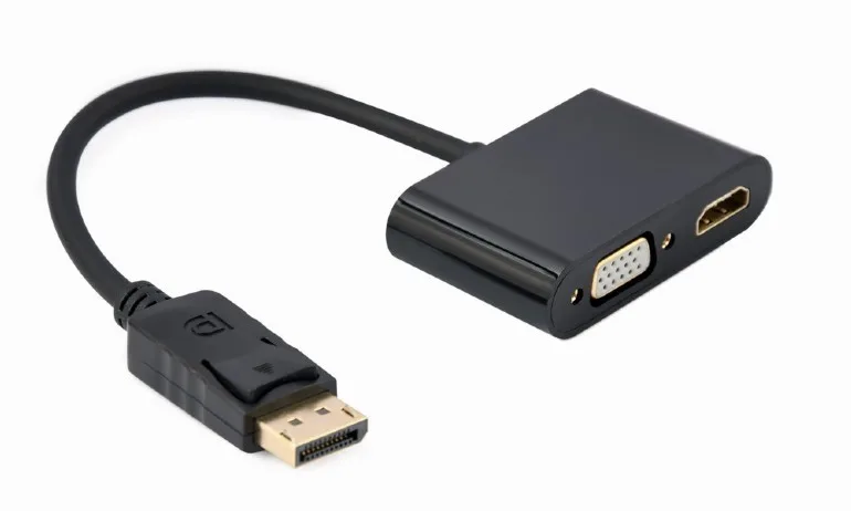 Adapter Gembird DisplayPort do HDMI + VGA — zdjęcie producenta