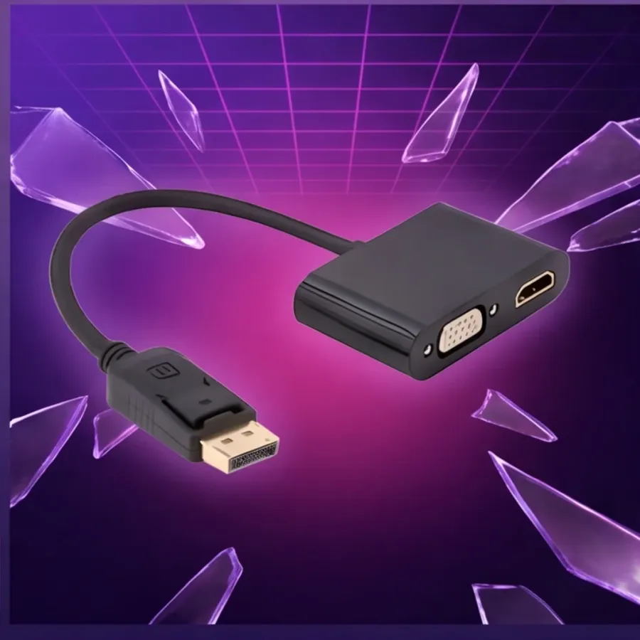 Adapter Gembird DisplayPort do HDMI + VGA — zdjęcie główne, smartu.eu