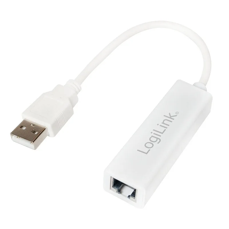 Adapter LogiLink fast ethernet RJ45 do USB2.0 — zdjęcie producenta