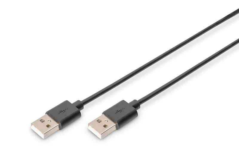 Kabel Digitus połączeniowy USB 2.0 HighSpeed Typ USB A/USB A M/M czarny 1m — zdjęcie producenta