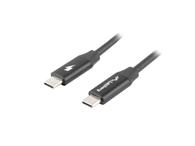 Kabel Lanberg USB-C M/M 2.0 CA-CMCM-40CU-0018-BK Czarny 1.8m — zdjęcie producenta