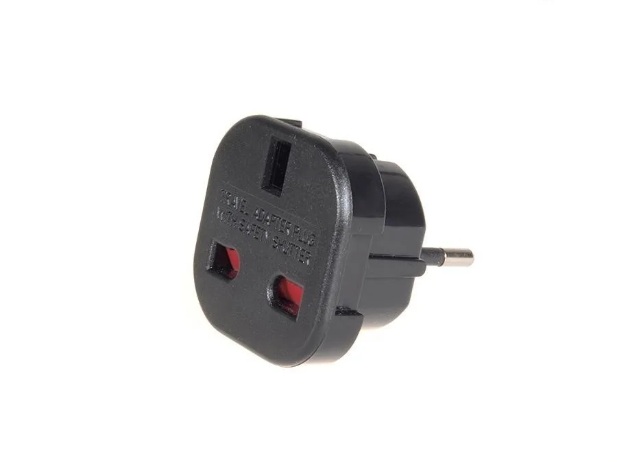 Przejściówka Maclean adapter EU na UK MCE72 Czarna — zdjęcie producenta