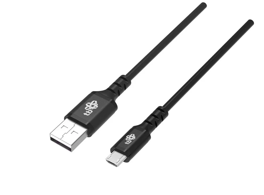 Kabel TB USB-Micro USB 2m silikonowy czarny Quick Charge — zdjęcie producenta