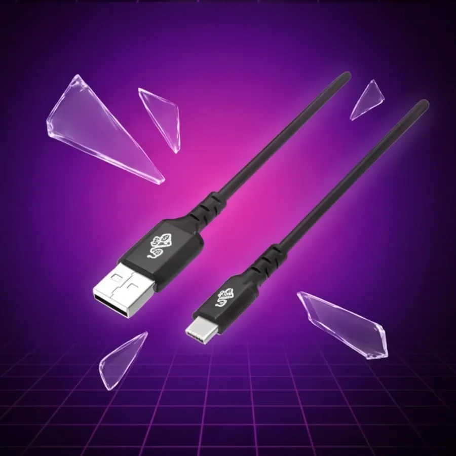 Kabel TB USB-Micro USB 2m silikonowy czarny Quick Charge — zdjęcie główne, smartu.eu
