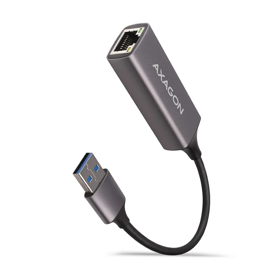 AXAGON ADE-TR Karta sieciowa Gigabit Ethernet adapter, USB-A 3.2 Gen 1, instalacja — zdjęcie producenta