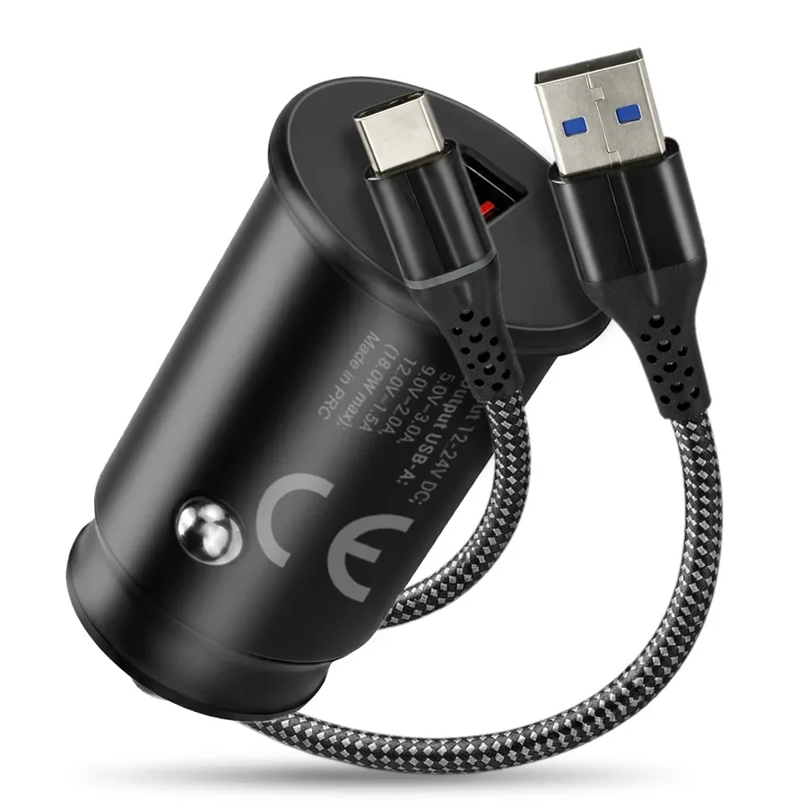 Ładowarka everActive samochodowa CC-15QC QC3.0 18W 1XUSB + kabel USB-C 1m — zdjęcie producenta Ładowarka everActive samochodowa CC-15QC QC3.0 18W 1XUSB + kabel USB-C 1m — zdjęcie producenta