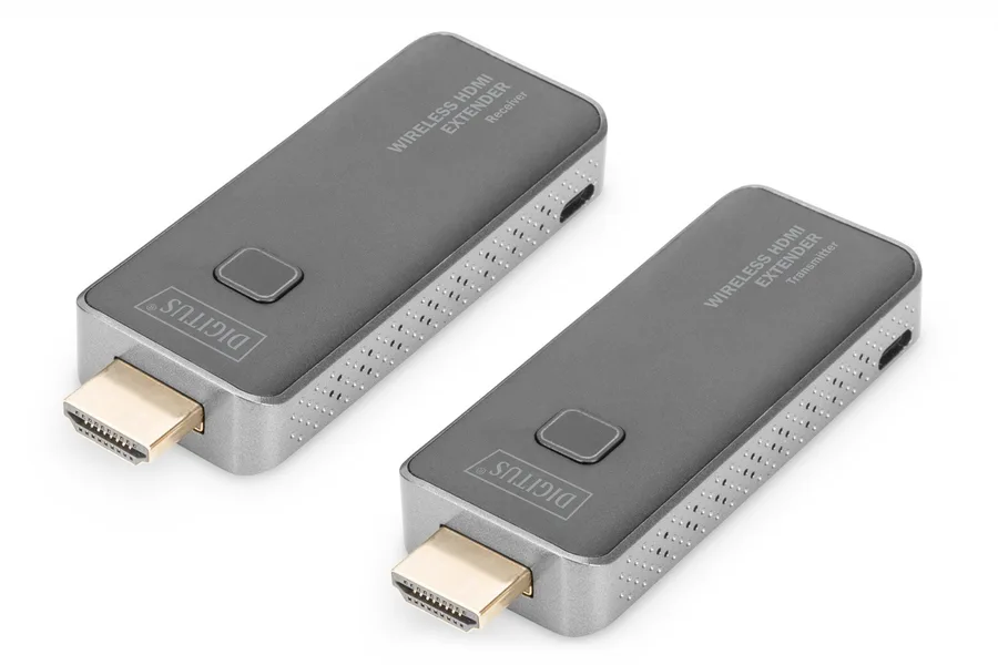 Digitus Przedłużacz/Extender HDMI bezprzewodowy 50m 1080p 60Hz FHD 5GHz, audio (zestaw) — zdjęcie producenta