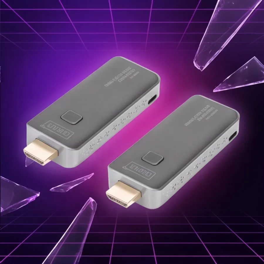 Digitus Przedłużacz/Extender HDMI bezprzewodowy 50m 1080p 60Hz FHD 5GHz, audio (zestaw) — zdjęcie główne, smartu.eu