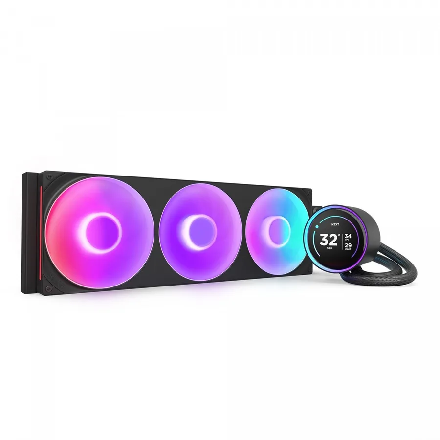 Chłodzenie NZXT wodne Kraken elite 420 RGB LCD czarne — zdjęcie producenta Chłodzenie NZXT wodne Kraken elite 420 RGB LCD czarne — zdjęcie producenta