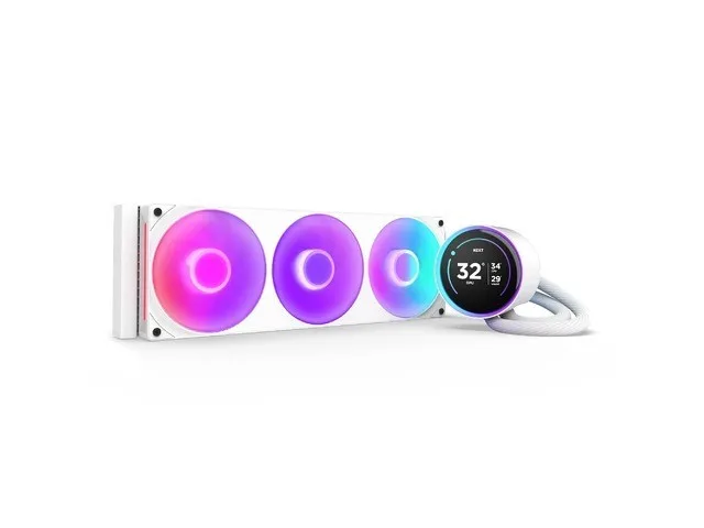 Chłodzenie NZXT wodne Kraken elite 360 RGB V2 LCD białe — zdjęcie producenta Chłodzenie NZXT wodne Kraken elite 360 RGB V2 LCD białe — zdjęcie producenta