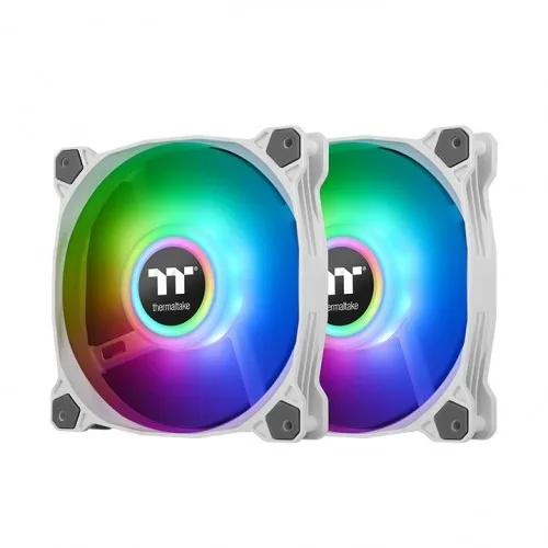 Wentylator Thermaltake - Pure Duo 12 ARGB Sync Radiator Fan 2 Pak biały — zdjęcie producenta
