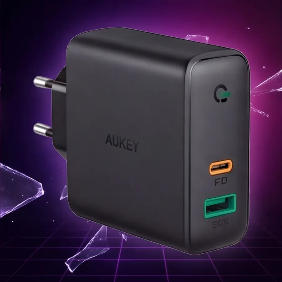 AUKEY PA-D1 ładowarka sieciowa 2xUSB Power Delivery (1xUSB A+1xUSB C) 5.4A 30W Dynamic — zdjęcie główne, smartu.eu