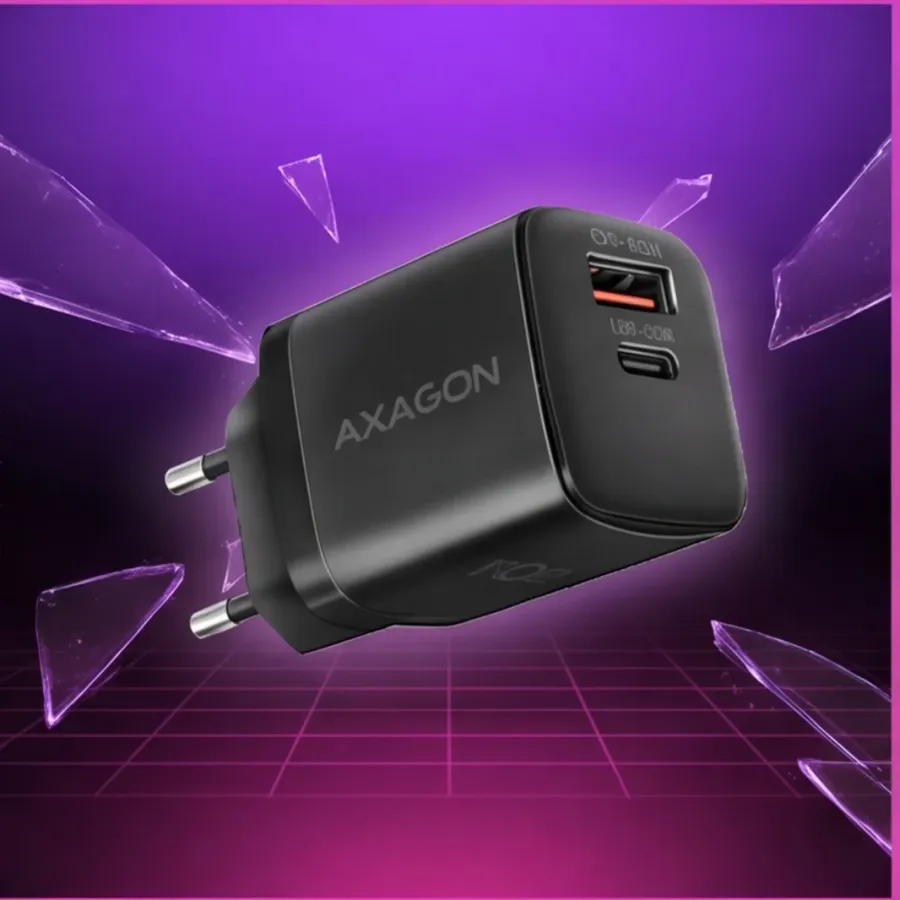 AXAGON ACU-PQ30 Ładowarka sieciowa, PD & QC 30W, QC3.0,4.0/AFC/FCP/PPS/Apple, Czarna — zdjęcie główne, smartu.eu AXAGON ACU-PQ30 Ładowarka sieciowa, PD & QC 30W, QC3.0,4.0/AFC/FCP/PPS/Apple, Czarna — zdjęcie główne, smartu.eu