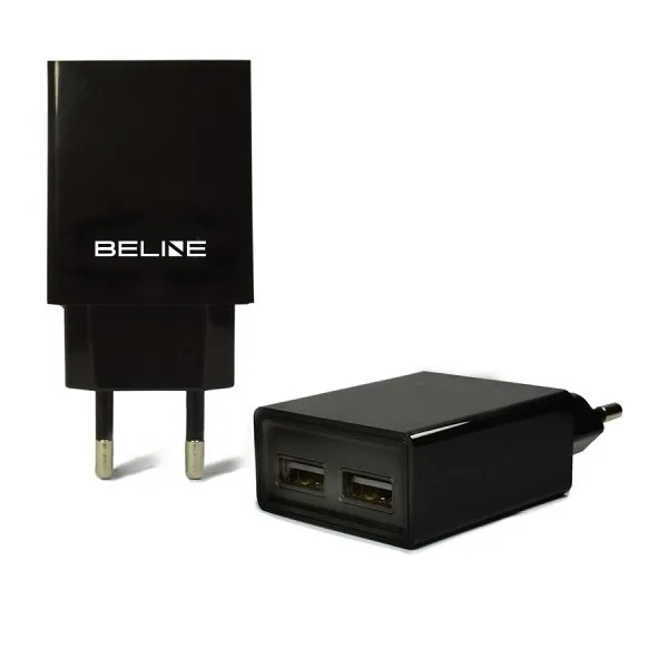 Ładowarka Beline sieciowa 2xUSB 2A czarna — zdjęcie producenta