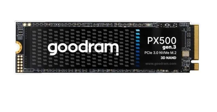 Dysk GOODRAM SSD PX500-G3 512GB M.2 PCIe 3x4 NVMe 2280 3200/2400 — zdjęcie producenta Dysk GOODRAM SSD PX500-G3 512GB M.2 PCIe 3x4 NVMe 2280 3200/2400 — zdjęcie producenta