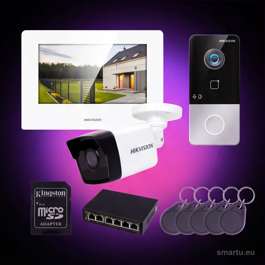 Hikvision zestaw wideodomofonowy 1-rodzinny panel IP kamera 2MP monitor 7 cali WiFi PoE Hikvision zestaw wideodomofonowy 1-rodzinny panel IP kamera 2MP monitor 7 cali WiFi PoE
