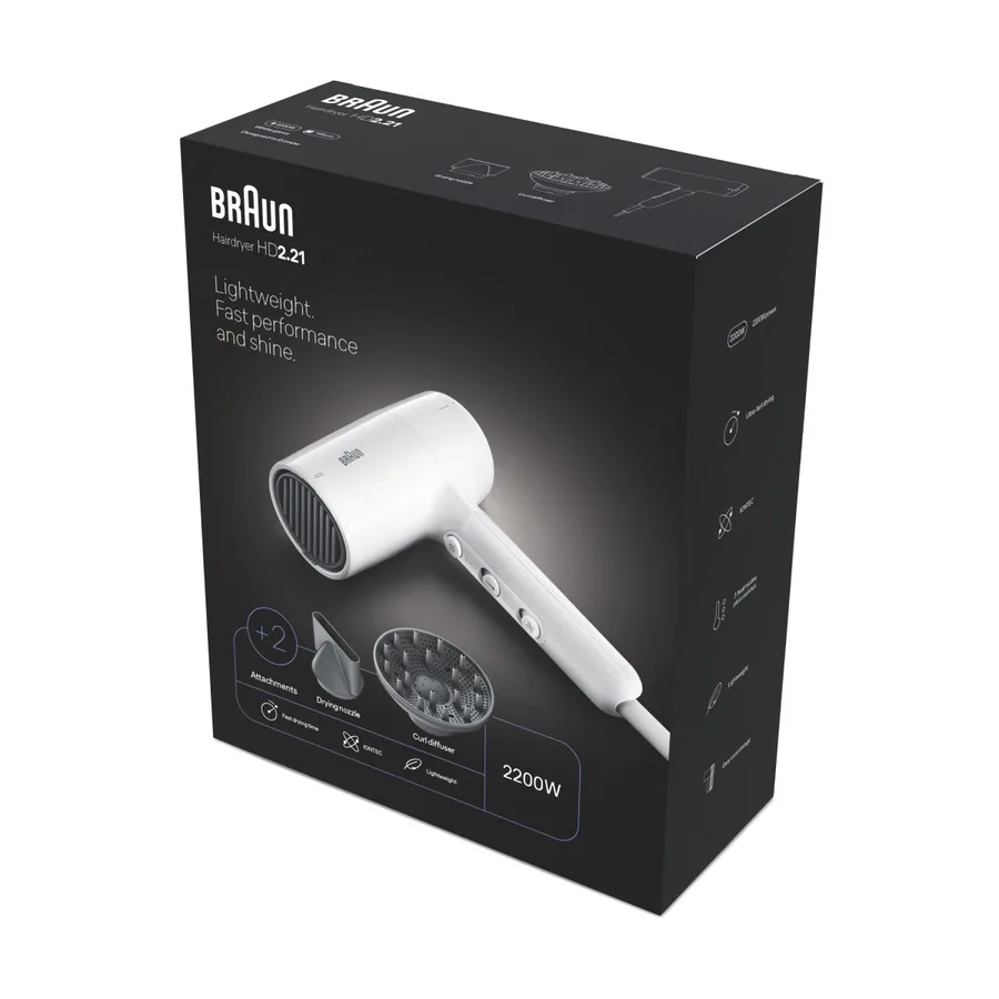 Suszarka Braun do włosów z dyfuzorem 2200W HD226E — zdjęcie producenta Suszarka Braun do włosów z dyfuzorem 2200W HD226E — zdjęcie producenta