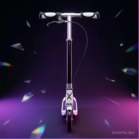 Trike Fix hulajnoga dziecięca składana LED dwukołowa podwójne hamulce czarna 8+ KX2778