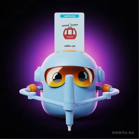 Robot rysujący edukacyjny dla dzieci 3+ zestaw 100 fiszek mazaki nauka angielskiego STEM niebieski Robot rysujący edukacyjny dla dzieci 3+ zestaw 100 fiszek mazaki nauka angielskiego STEM niebieski