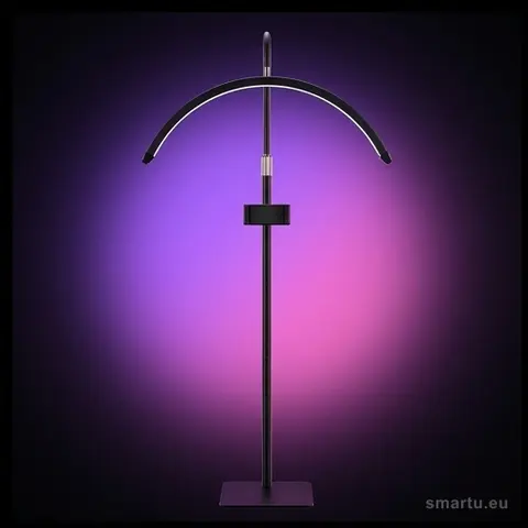 Lampa kosmetyczna LED 36W łukowa bezcieniowa do rzęs brwi manicure regulowana czarna z pilotem