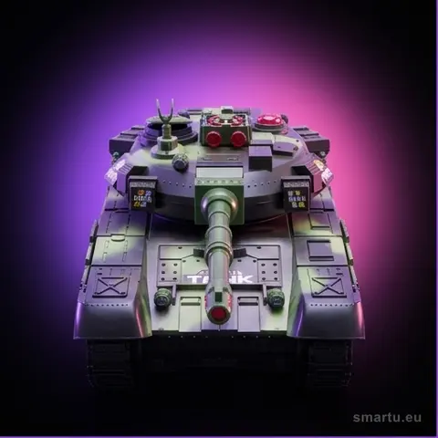 Czołg RC War Tank 9993 2.4 GHz kamuflaż leśny, zdalnie sterowany z obrotową wieżyczką i walką na podczerwień