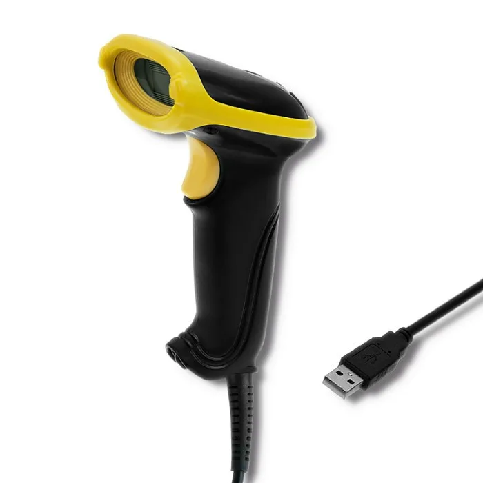Qoltec Laserowy czytnik kodów 1D | 2D | USB |Czarny — zdjęcie producenta
