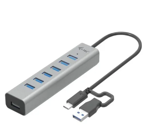 Hub i-tec USB-C Charging Metal HUB 7 Port — zdjęcie producenta