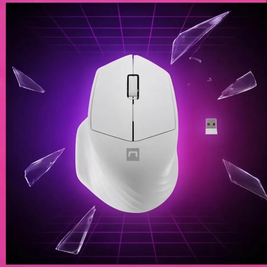 Mysz Natec bezprzewodowa Siskin 2 1600 DPI Bluetooth 5.0 + 2.4GHz, biała — zdjęcie główne, smartu.eu