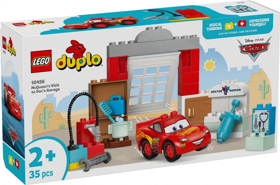 LEGO Klocki DUPLO Disney 10456 Wizyta McQueena w warsztacie Wójta — zdjęcie producenta