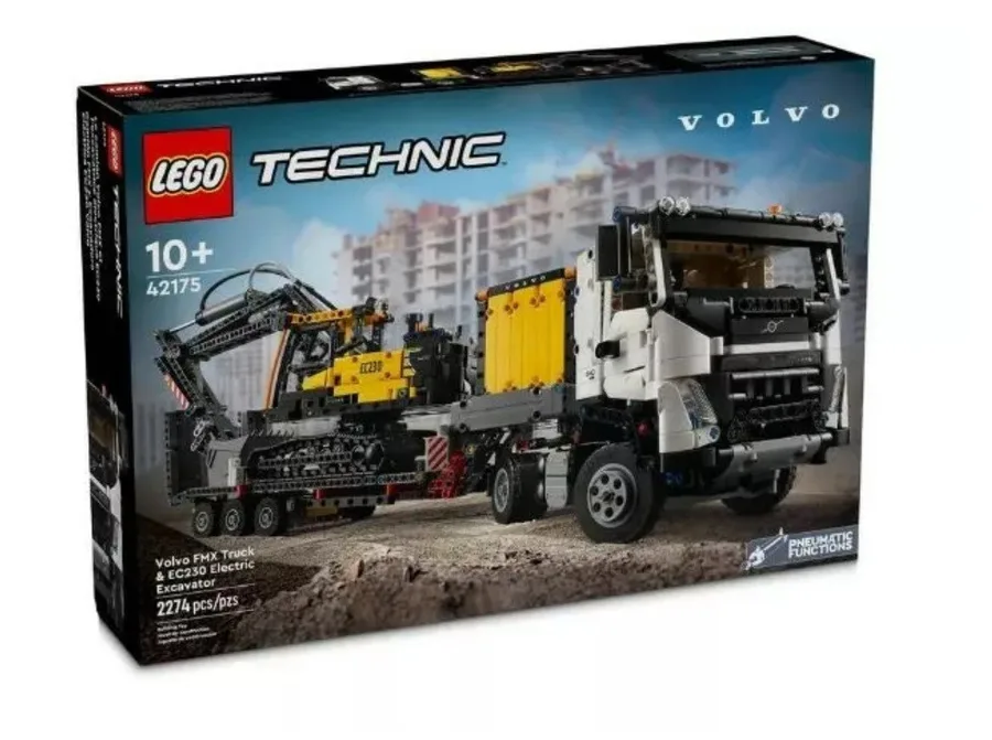 LEGO Klocki Technic 42175 Ciężarowka Volvo FMX i koparka EC230 Electric — zdjęcie producenta LEGO Klocki Technic 42175 Ciężarowka Volvo FMX i koparka EC230 Electric — zdjęcie producenta