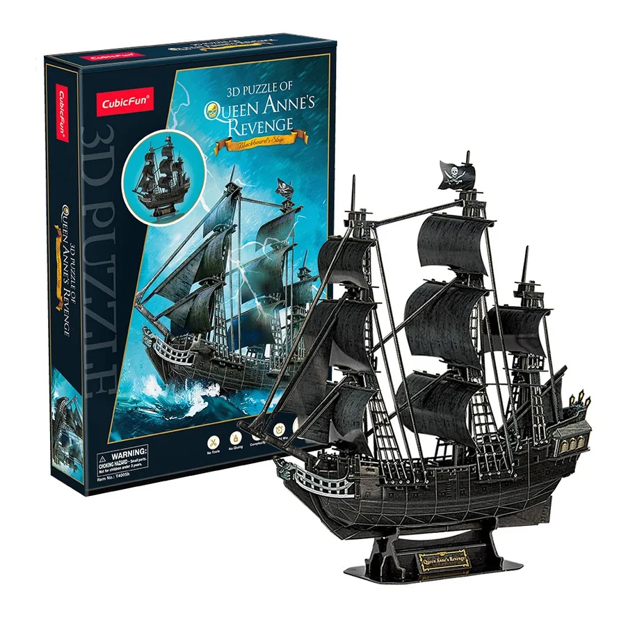Cubic Fun Puzzle 3D Okręt piracki - Zemsta królowej Anny — zdjęcie producenta