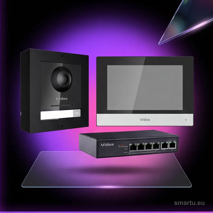Wideodomofon VIDOS ONE M2010/S2101 - monitor 7 cali czarny i stacja bramowa Wideodomofon VIDOS ONE M2010/S2101 - monitor 7 cali czarny i stacja bramowa