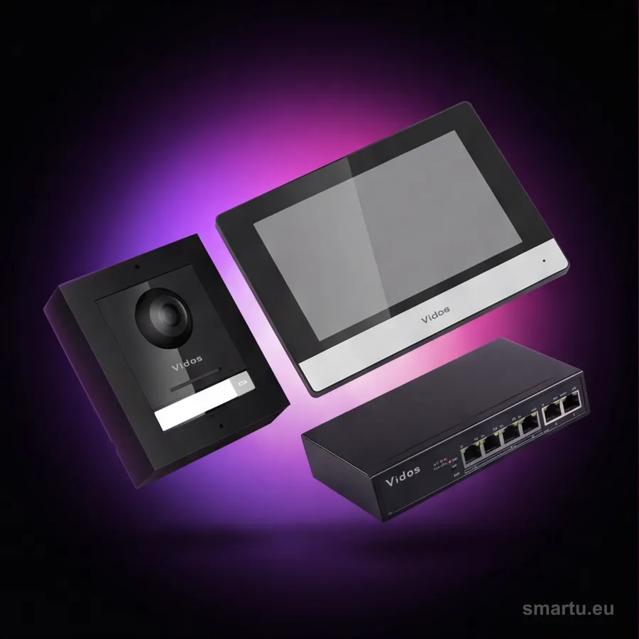 Wideodomofon IP VIDOS ONE M2010 S2201 monitor 7 cali i podtynkowa stacja bramowa Wideodomofon IP VIDOS ONE M2010 S2201 monitor 7 cali i podtynkowa stacja bramowa