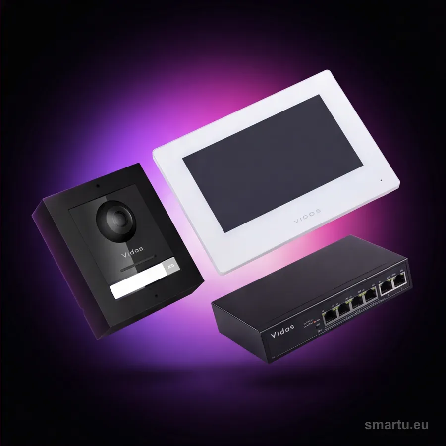 Wideodomofon IP VIDOS ONE M2010W biały monitor 7 cali i stacja S2201 podtynkowa Wideodomofon IP VIDOS ONE M2010W biały monitor 7 cali i stacja S2201 podtynkowa