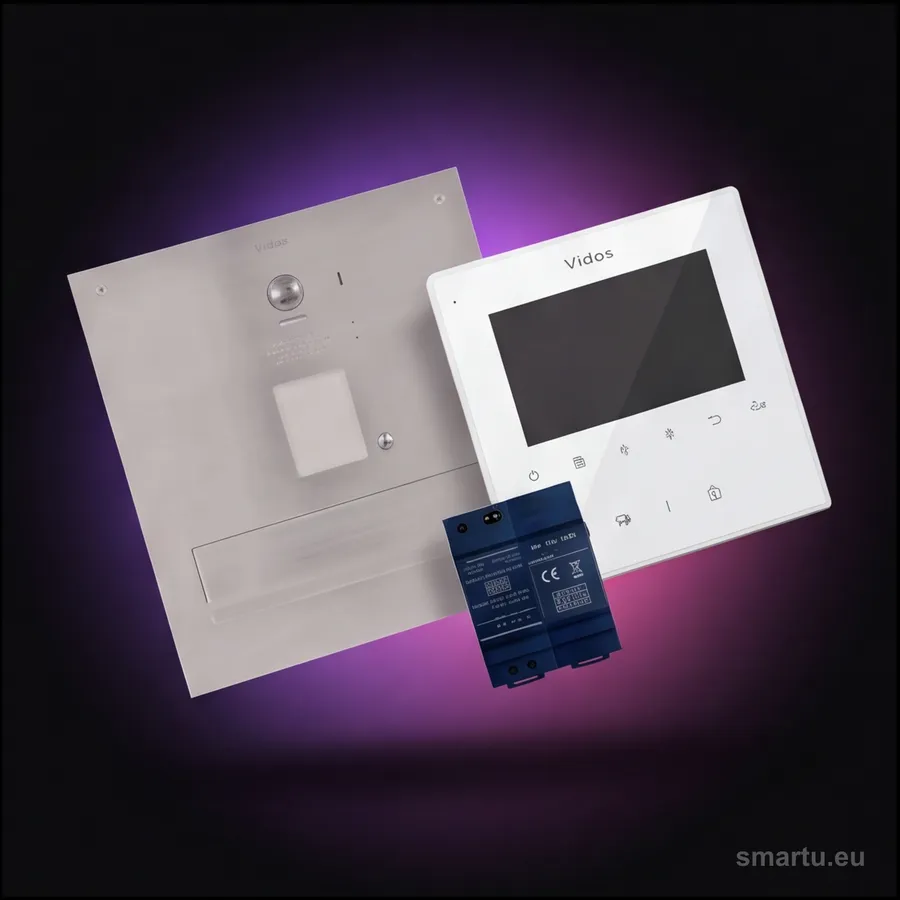 Skrzynka na listy VIDOS DUO S1201A-SKM z wbudowanym panelem wideodomofonowym i monitorem M1022W Skrzynka na listy VIDOS DUO S1201A-SKM z wbudowanym panelem wideodomofonowym i monitorem M1022W