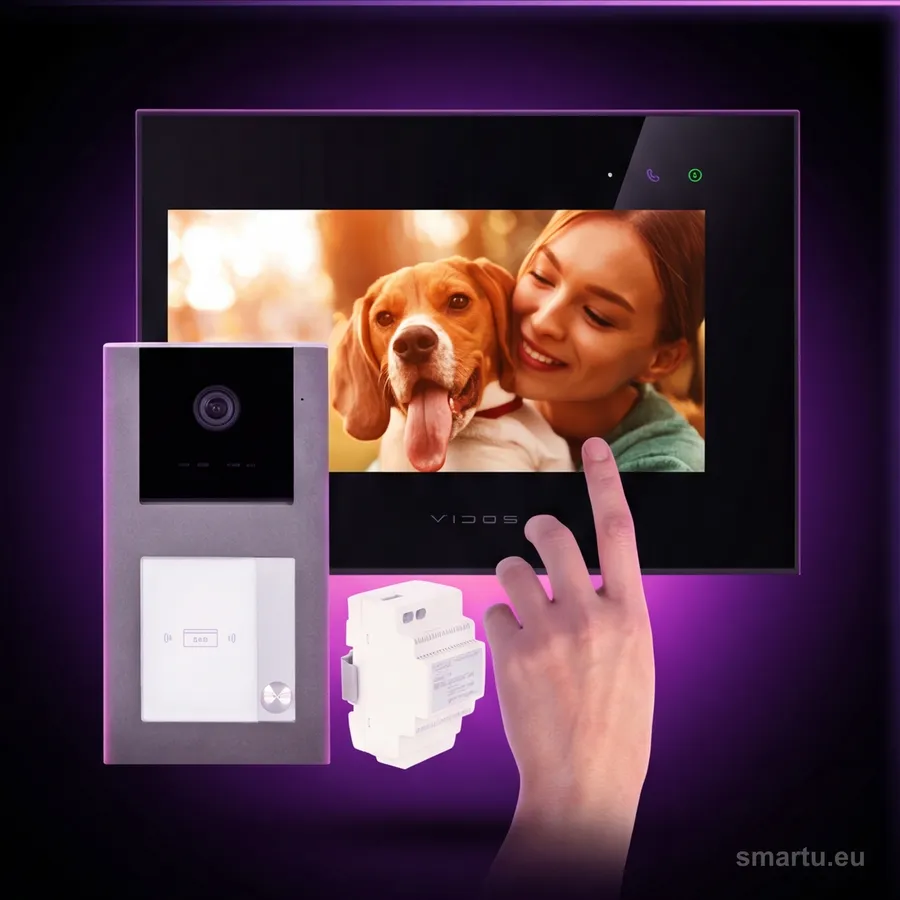 Wideodomofon VIDOS X M10B-X S11-1 WiFi FullHD Android RFID czarny zestaw jednorodzinny