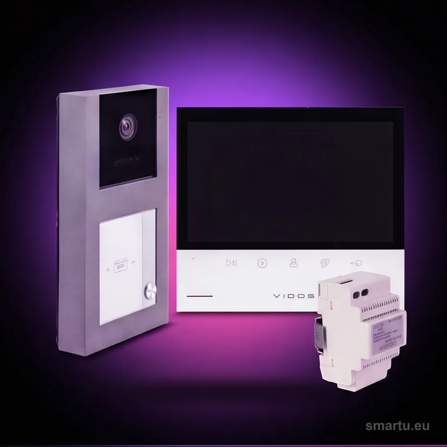 VIDOS X wideodomofon zestaw S11-1 M13-XT TUYA Wi-Fi 7 cali monitor kamera 2MP bramka