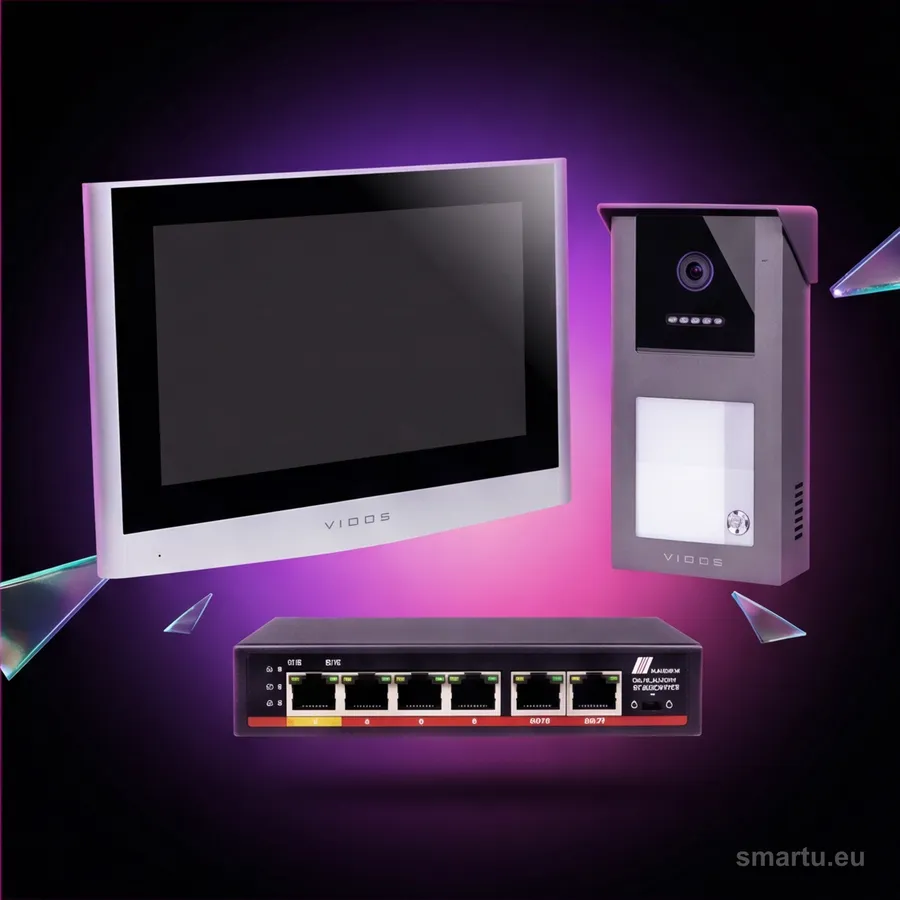 VIDOS IPX S101-1 M100-X wideodomofon IP zestaw kamera Full HD 7 cali dotykowy monitor WiFi PoE