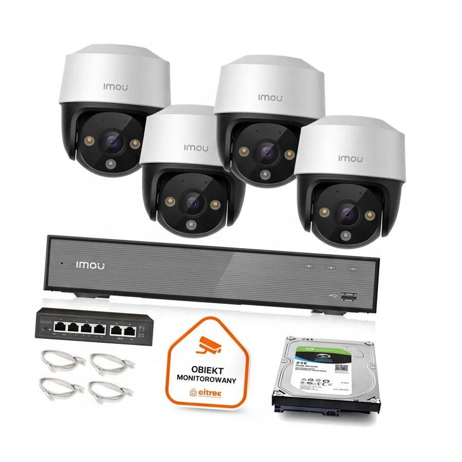 Zestaw monitoringu Imou 4x kamera Cruiser 4MP POE Zestaw monitoringu Imou 4x kamera Cruiser 4MP POE
